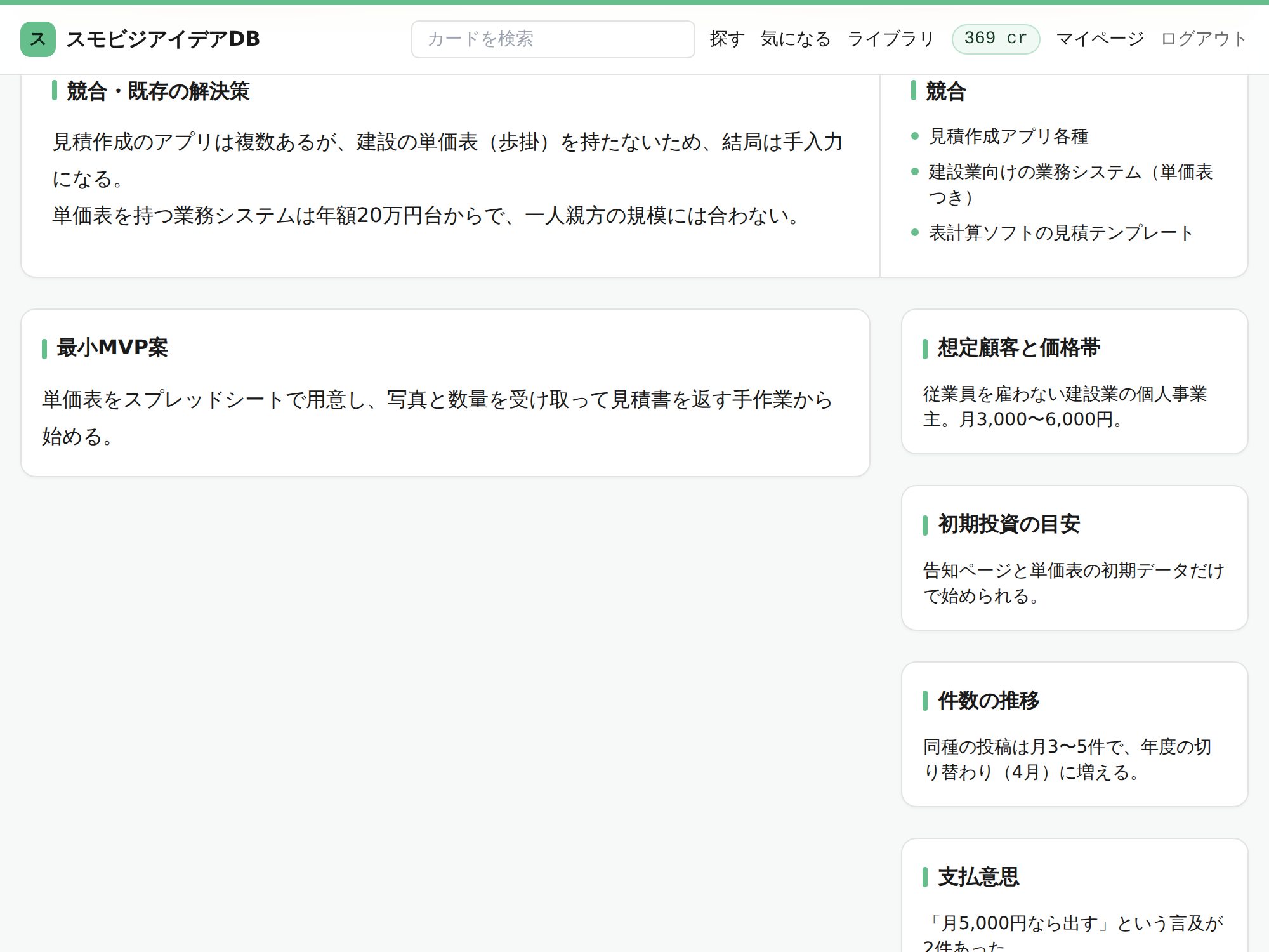最小MVP案を読んでいる画面